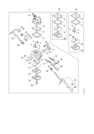 Picture of Carburetor 1139/24 MS 211
