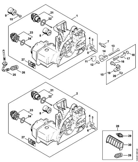 Motor housing Gasoline chain saws (MS) MS 230 C-B Stihl