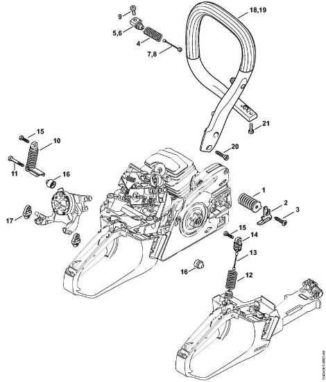 AV system, Handlebar Gasoline chain saws (MS) MS 231 Stihl