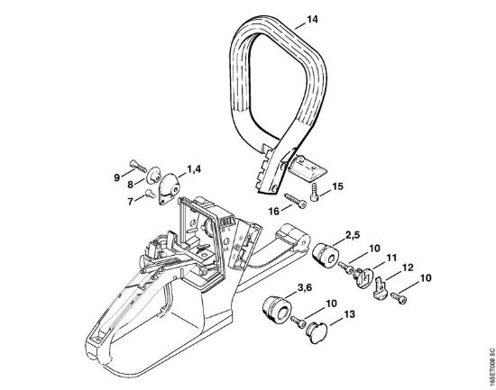 AV system Gasoline chain saws (MS) MS 240 Stihl