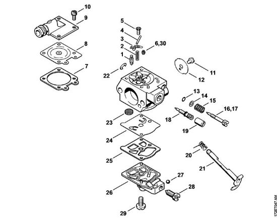 Carburetor WTE-3 Gasoline chain saws (MS) MS 240 Stihl