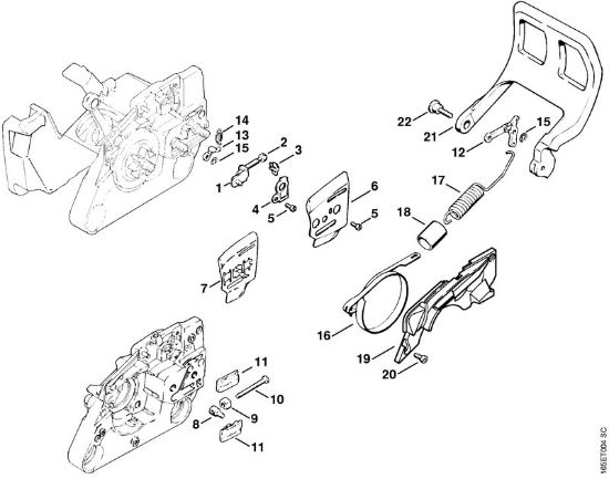 Chain brake Gasoline chain saws (MS) MS 240 Stihl