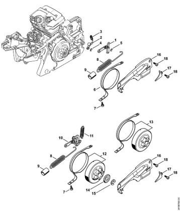 Chain brake Gasoline chain saws (MS) MS 241 C-M Stihl