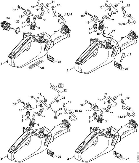 Tank housing Gasoline chain saws (MS) MS 241 C-M Stihl