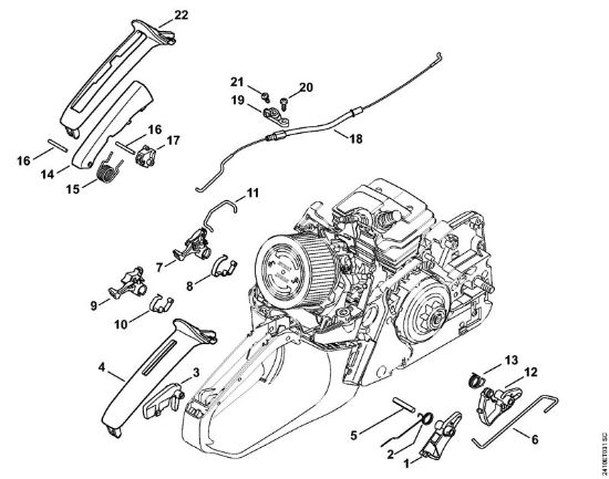 Throttle control Gasoline chain saws (MS) MS 241 C-M Stihl