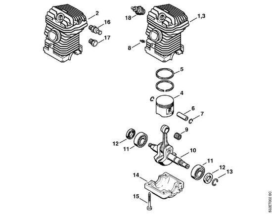 Engine Gasoline chain saws (MS) MS 250 C-B Stihl