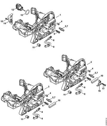 Motor housing Gasoline chain saws (MS) MS 251 Stihl