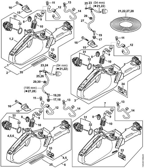 Tank housing Gasoline chain saws (MS) MS 251 C-BEQ Stihl