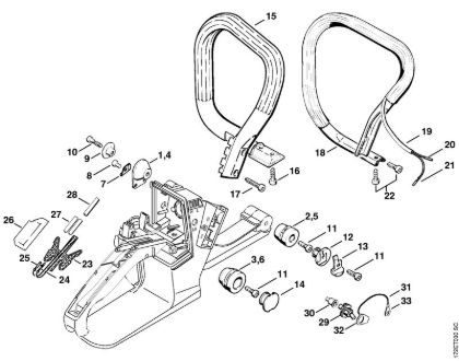 AV system, Handlebar Gasoline chain saws (MS) MS 260-W Stihl