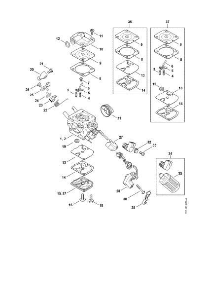 Picture of Carburetor 1141/30, 1141/34 MS 261 C-M VW