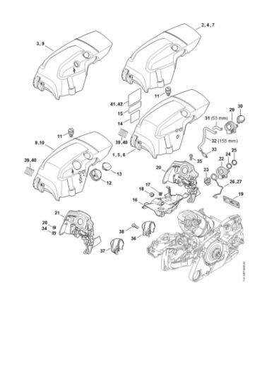 Picture of Shroud, Air baffle MS 261 C-M VW