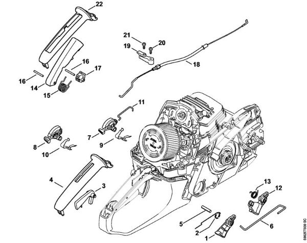 Throttle control Gasoline chain saws (MS) MS 261 C-M VW Stihl