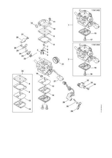 Picture of Carburetor 1141/40, 1141/44 MS 261 C-MQ