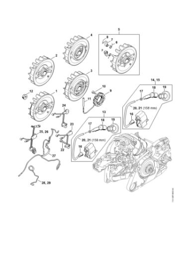 Picture of Ignition system, Wiring harness MS 261 C-MQ