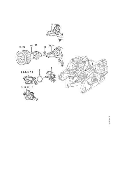 Picture of Carburetor bracket, Air filter MS 261-VW