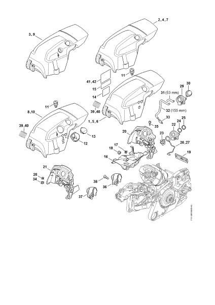 Picture of Shroud, Air baffle MS 261-VW