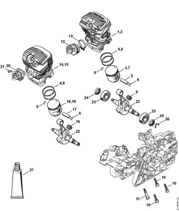 Cylinder Gasoline chain saws (MS) MS 271 C-BE Stihl