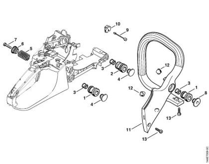 AV system, Handlebar Gasoline chain saws (MS) MS 280 Stihl