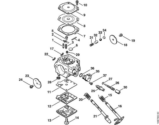 Carburetor HD-39 Gasoline chain saws (MS) MS 280 Stihl