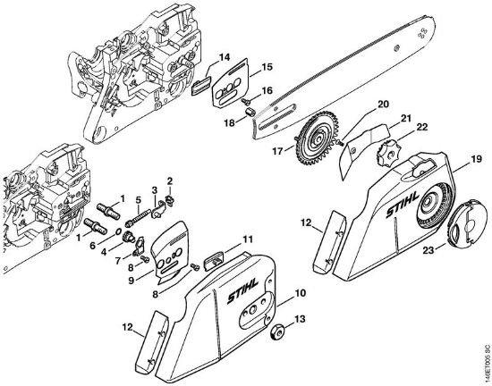 Chain tensioner Gasoline chain saws (MS) MS 280 Stihl