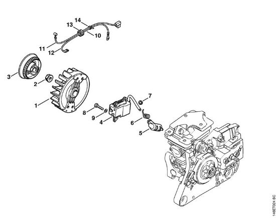 Ignition system Gasoline chain saws (MS) MS 280 Stihl