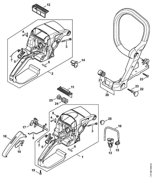 Handle housing Gasoline chain saws (MS) MS 290 Stihl