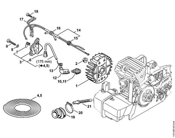 Ignition system Gasoline chain saws (MS) MS 290 Stihl