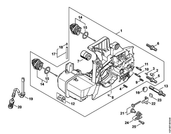 Motor housing Gasoline chain saws (MS) MS 290 Stihl