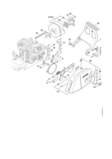 Picture of Chain brake, Muffler MS 290-Z