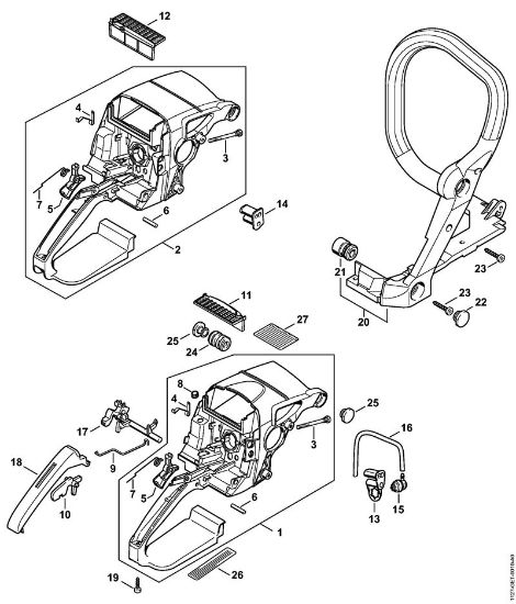 Handle housing Gasoline chain saws (MS) MS 290-Z Stihl