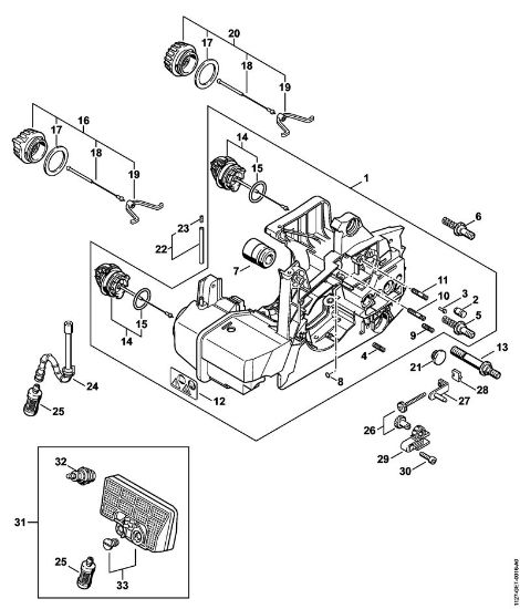 Motor housing Gasoline chain saws (MS) MS 290-Z Stihl