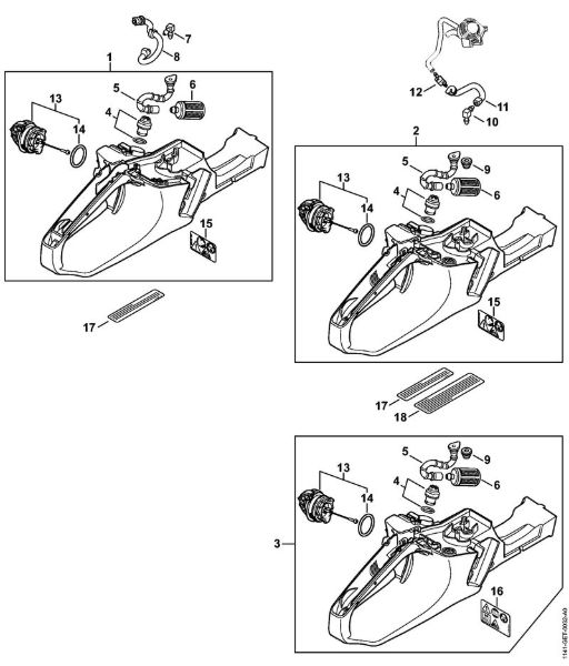 Tank housing Gasoline chain saws (MS) MS 291 C-BE Stihl