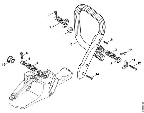 AV system, Handlebar Gasoline chain saws (MS) MS 311-Z Stihl
