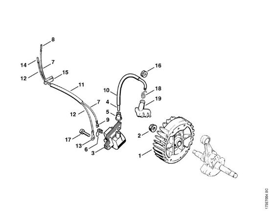 Ignition system Gasoline chain saws (MS) MS 340 Stihl