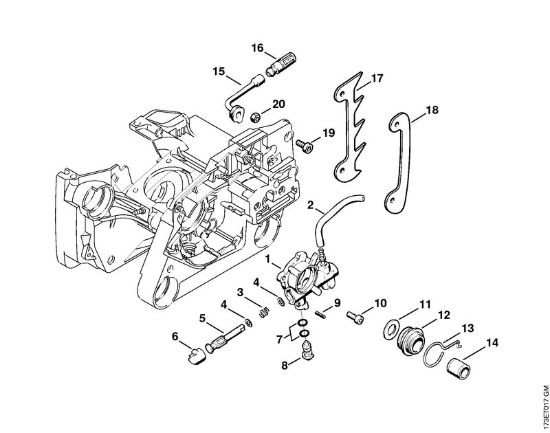 Oil pump Gasoline chain saws (MS) MS 340 Stihl