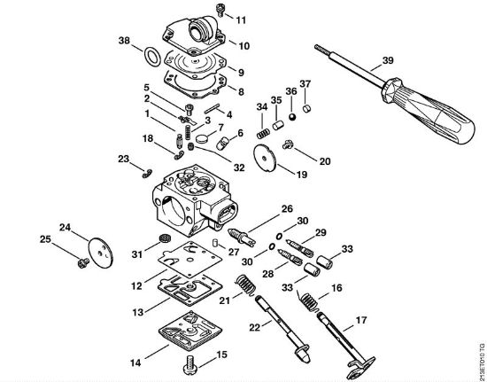 Carburetor HD-35 Gasoline chain saws (MS) MS 341 Stihl