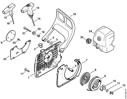 Rewind starter Gasoline chain saws (MS) MS 341 Stihl