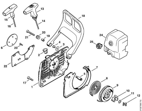 Rewind starter Gasoline chain saws (MS) MS 341 Stihl