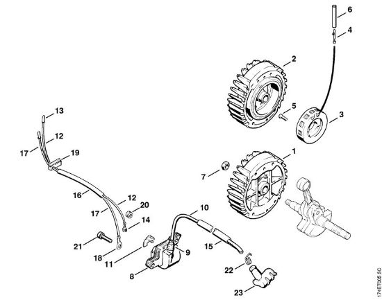 Ignition system Gasoline chain saws (MS) MS 360 Stihl