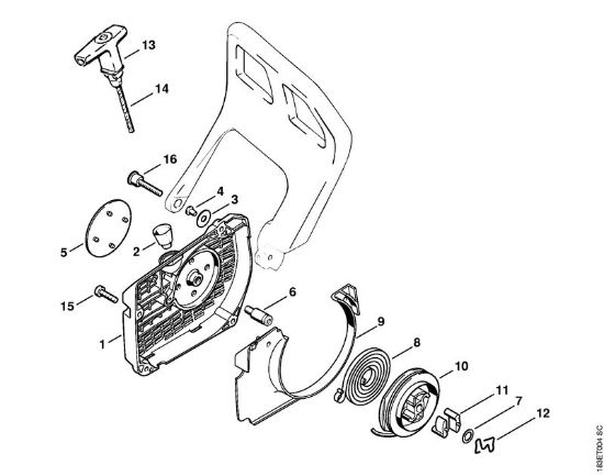 Rewind starter Gasoline chain saws (MS) MS 360 C Stihl