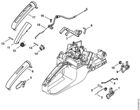 Throttle control Gasoline chain saws (MS) MS 361 C-Q Stihl