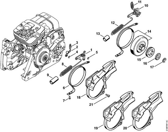 Chain brake Gasoline chain saws (MS) MS 361-VW Stihl