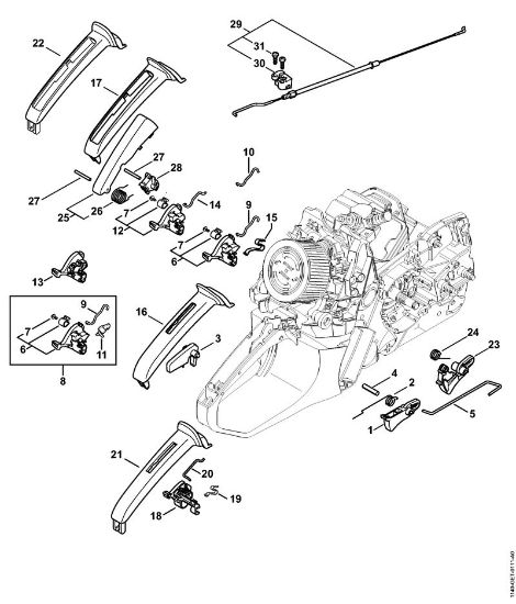 Throttle control Gasoline chain saws (MS) MS 362 C-MQ Stihl
