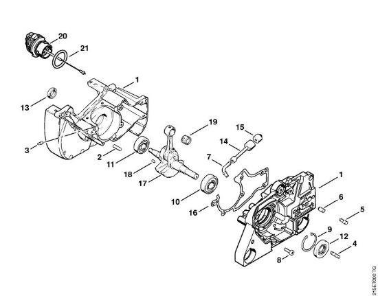 Crankcase Gasoline chain saws (MS) MS 380 Stihl