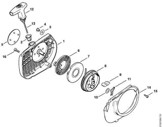Rewind starter Gasoline chain saws (MS) MS 380 Stihl