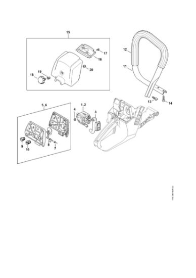 Picture of Air filter, Handlebar MS 381