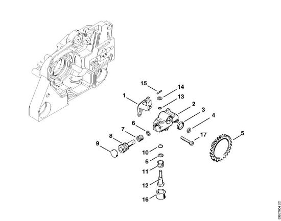 Oil pump Gasoline chain saws (MS) MS 381 Stihl