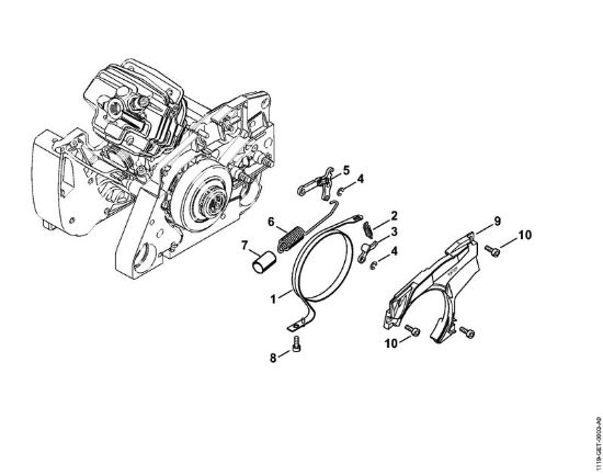 Chain brake Gasoline chain saws (MS) MS 382 Stihl