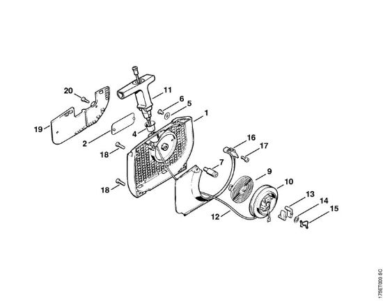 Rewind starter Gasoline chain saws (MS) MS 440-D Stihl
