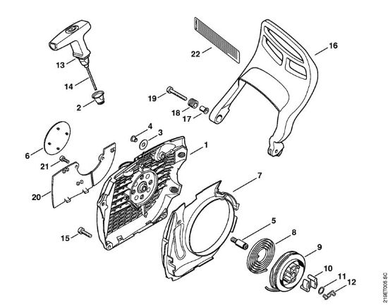 Rewind starter Gasoline chain saws (MS) MS 441 C-M Stihl